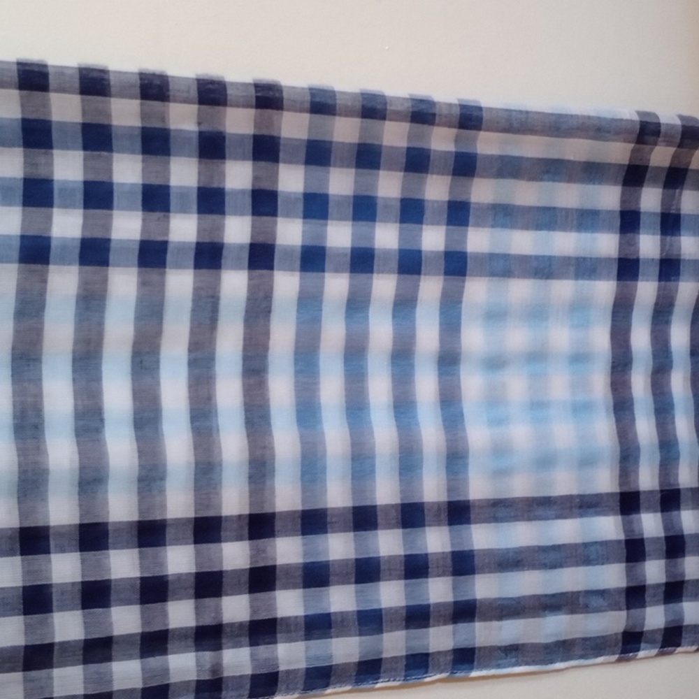 MUJI INDIAN COTTON SCARF, 100% COTTON, SEVERAL SHADES OF BLUE - Picture 4 of 6